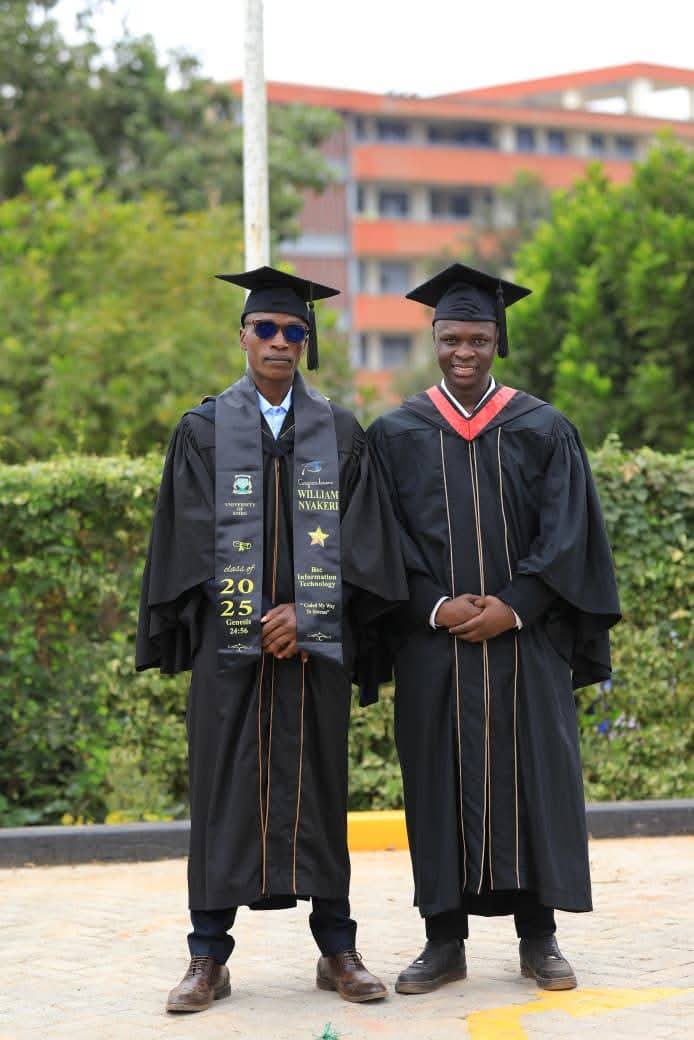 Alumni at their university graduation