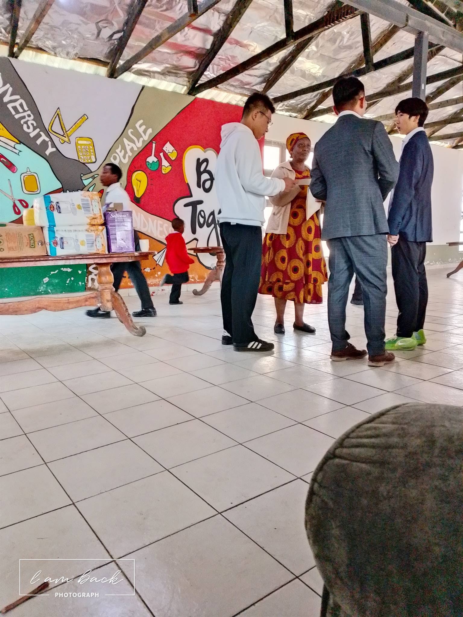Visitors and donors at the centre